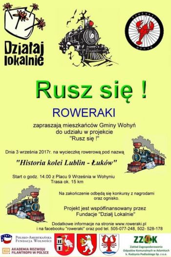 Wycieczka rowerowa pod nazwą „Historia kolei Lublin-Łuków”