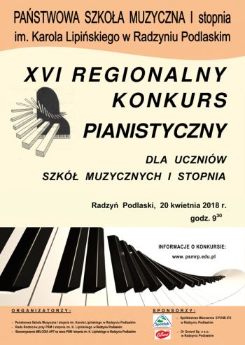 XVI Regionalny konkurs pianistyczny