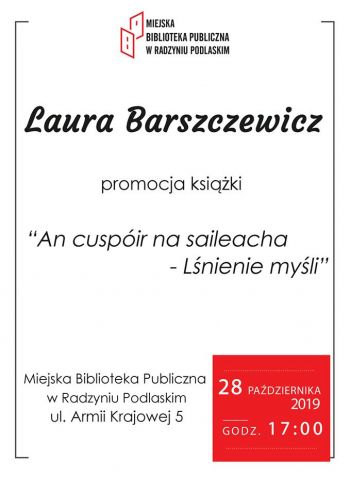 Promocja Książki Laury Barszczewicz pt: Lśnienie mysli