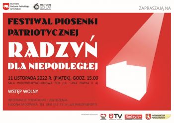 Festiwal Piosenki Patriotycznej „Radzyń dla Niepodległej”