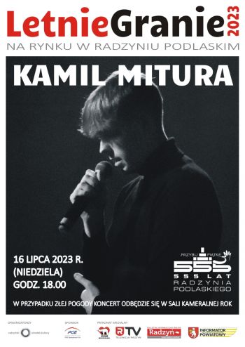 Koncert Kamila Mitury w ramach Letniego Grania 2023.