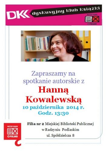 Spotkanie autorskie z Hanną Kowalewską
