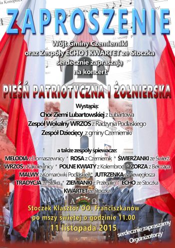 Koncert Pieśni Patriotycznej i Żołnierskiej w Stoczku