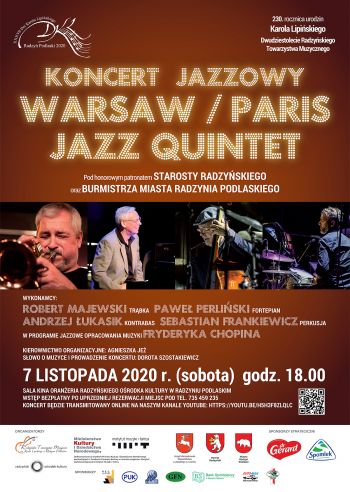 Koncert jazzowy w ramach XXXVII Dni Karola Lipińskiego
